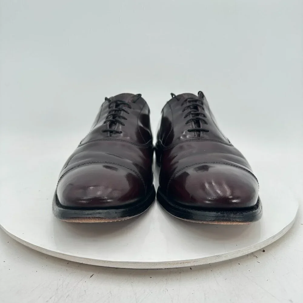 Allen Edmonds Park Avenue Men Size 9C Brown Leather Cap Toe Oxford Dress Shoes